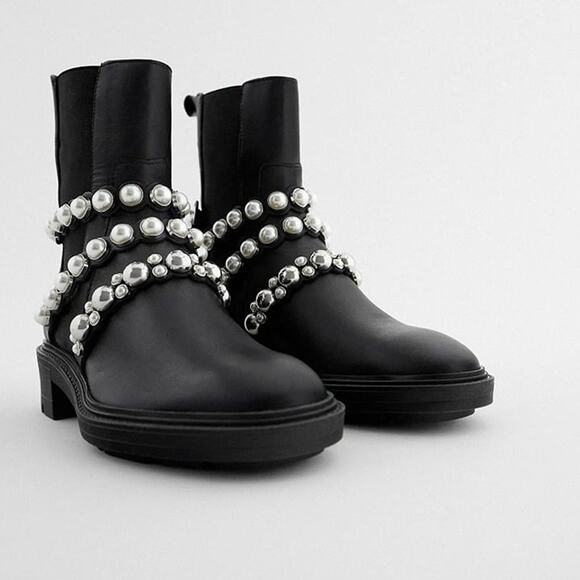 ZARA Leather Ankle Boots NWT - Picture 12 of 12